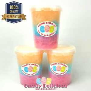Suikerspin Roze Blauw Oranje 05 Liter Candy Delicious
