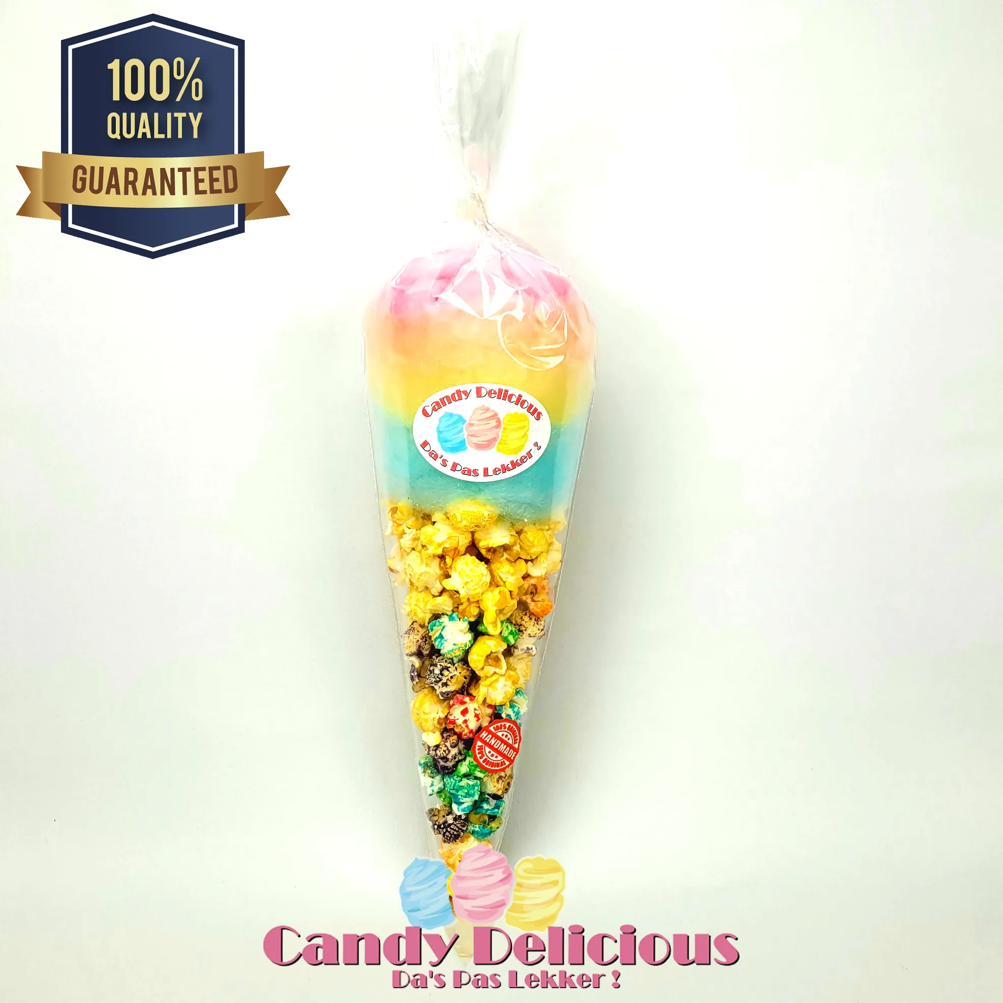 Suikerspin Popcorn Puntzak Candy Delicious Enkel | Kermissnoep Suikerspin Popcorn Puntzak Candy Delicious