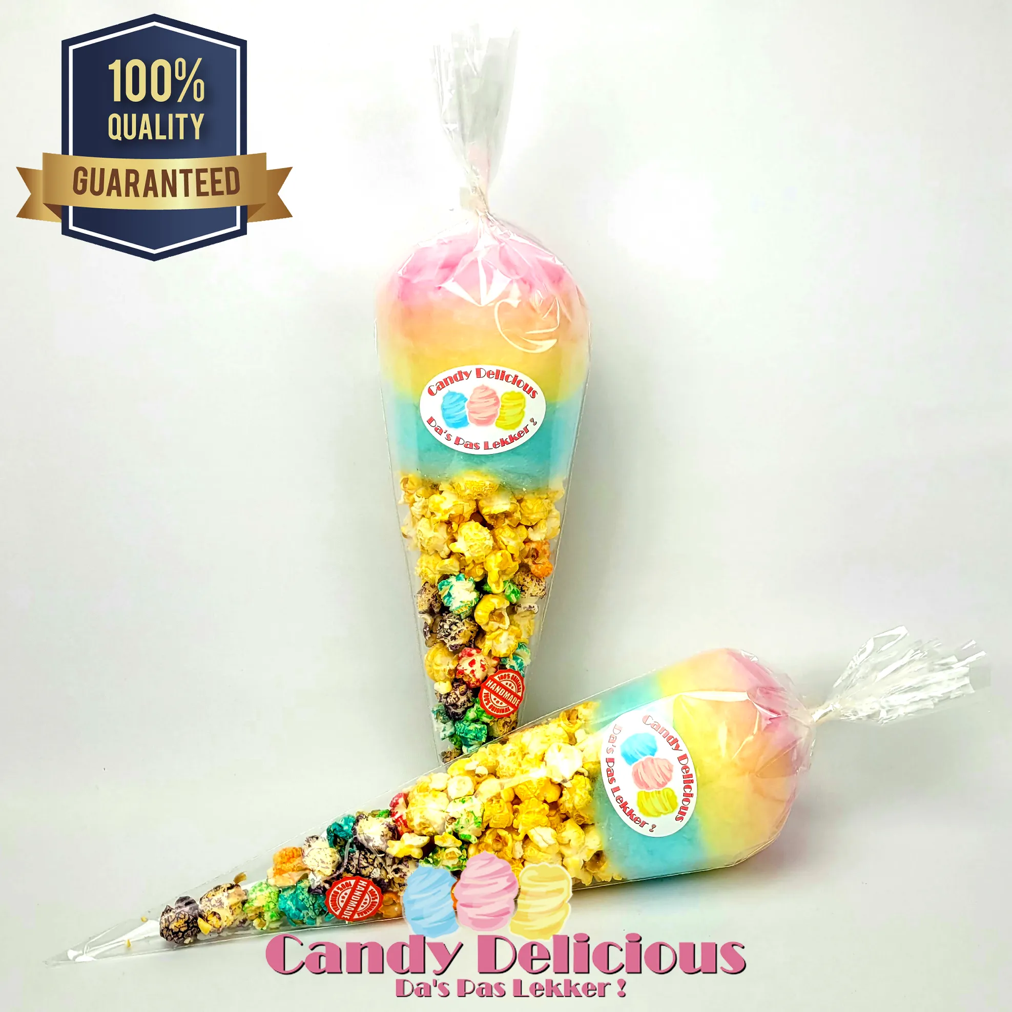 Suikerspin Popcorn Puntzak Candy Delicious | Kermissnoep Suikerspin Popcorn Puntzak Candy Delicious