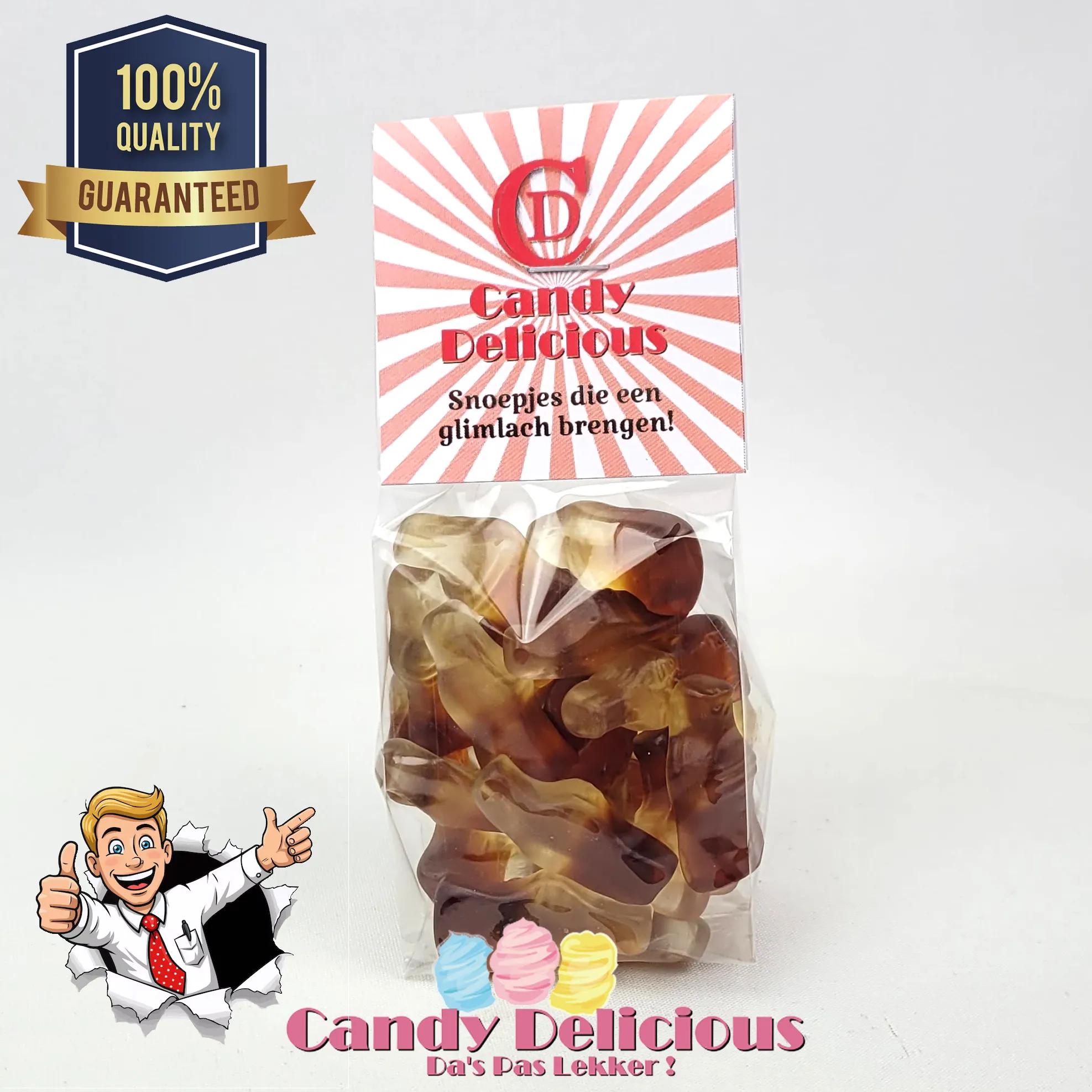 Haribo Happy Cola 100gr | Kermissnoep Haribo Happy Cola 100gr