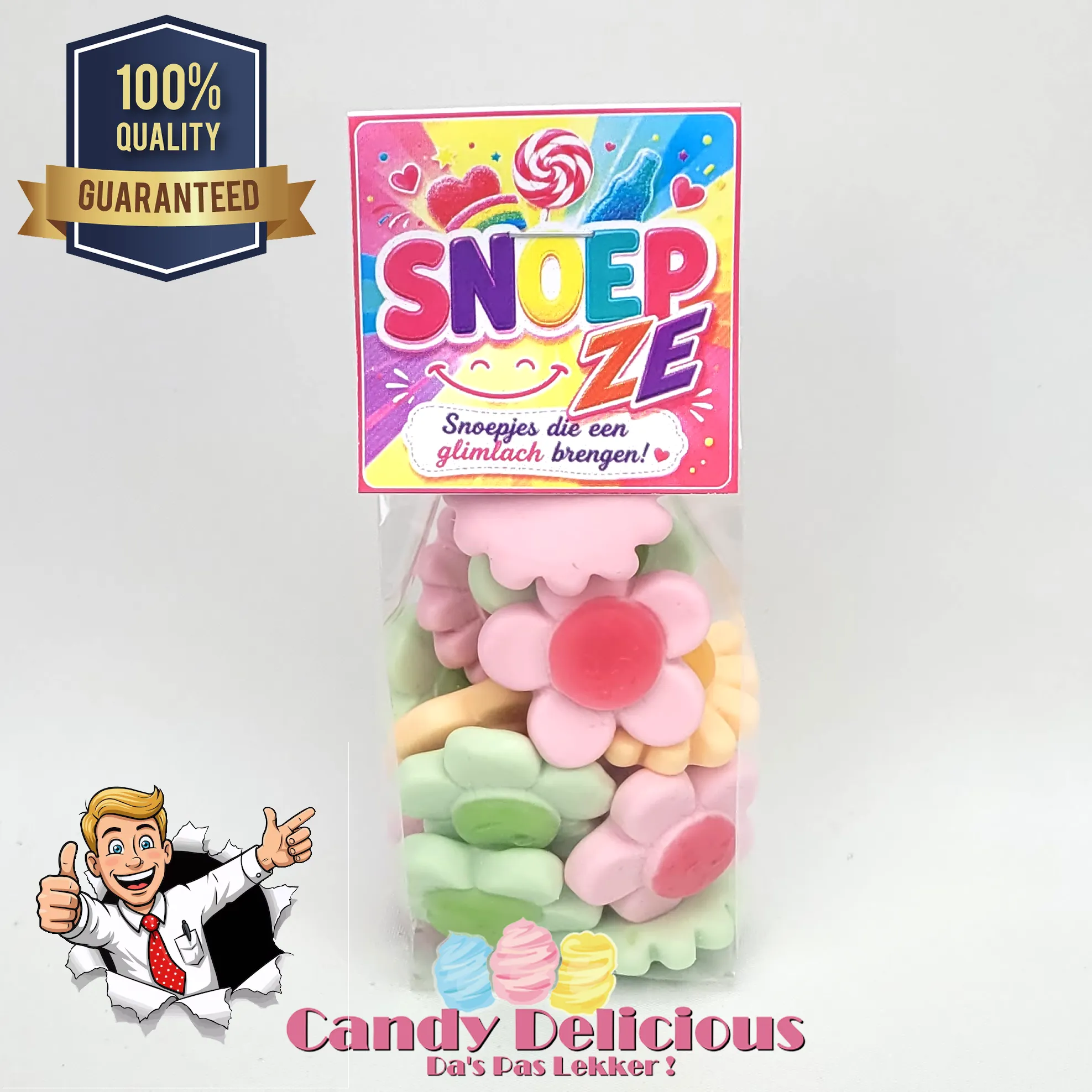 Crazy Flowers 100gr Snoepze | Kermissnoep Crazy Flowers 100gr Snoepze
